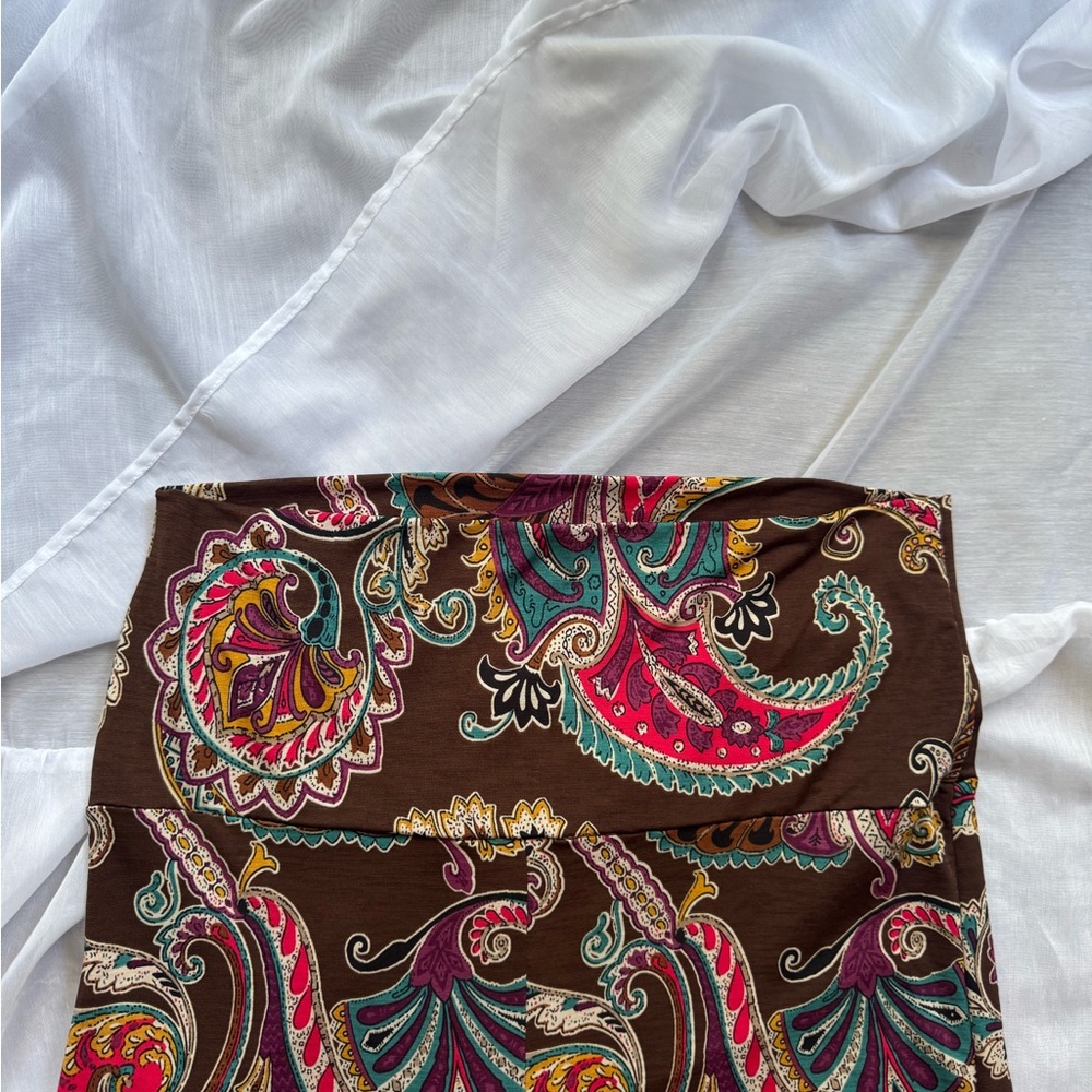 2 B Together Paisley Print Palazzo Pants - Picture 3 of 10